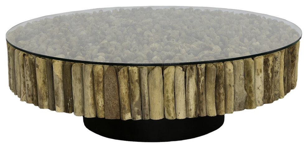 Manhattan Coffee Table, Round, with Glass