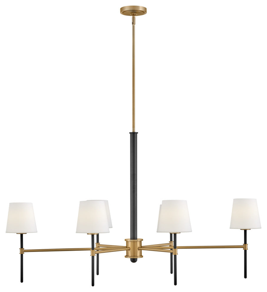 Hinkley Saunders Medium Six Light Linear, Black