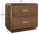 Westcliffe Two Drawer Nightstand, Brown