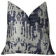 Artsy Canvas Navy Cream Handmade Luxury Pillow, 20"x36" King