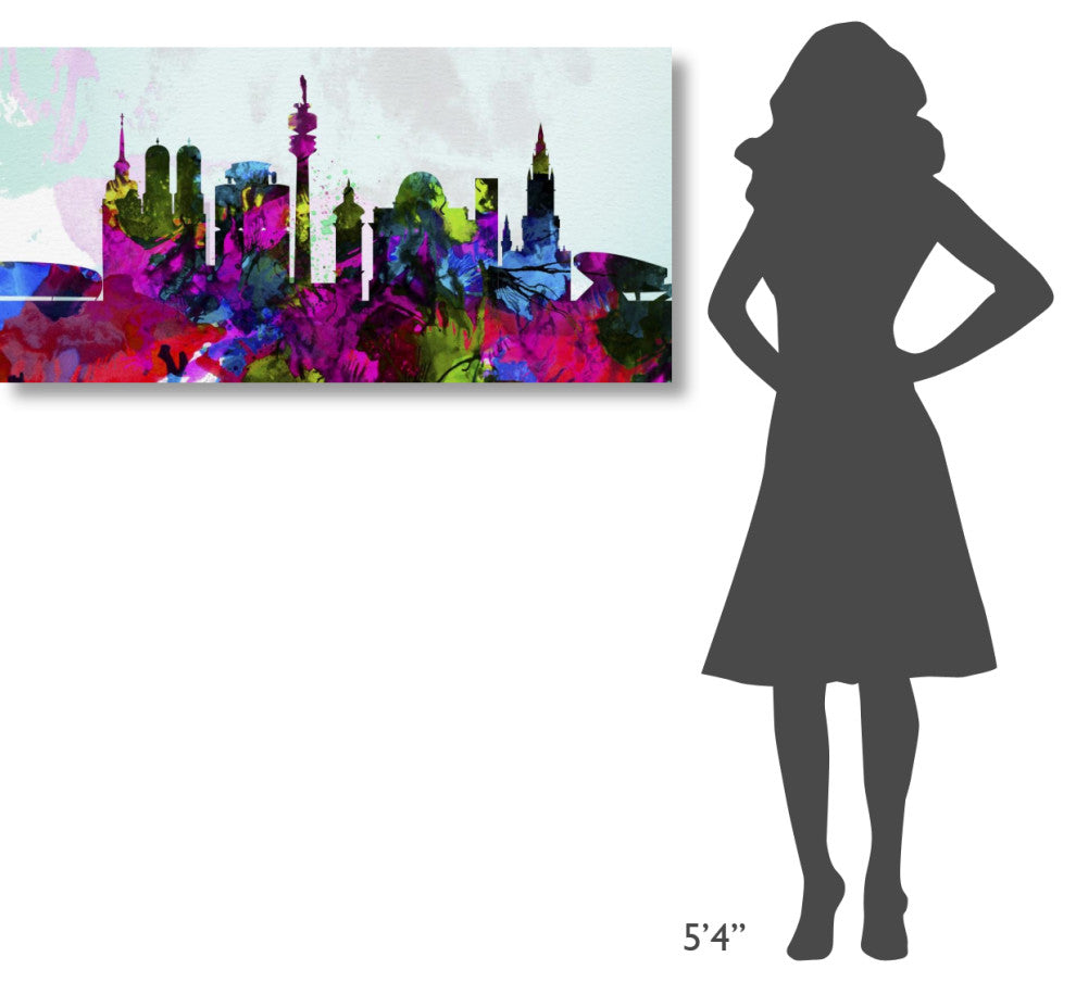 "Munich City Skyline" Fine Art Print