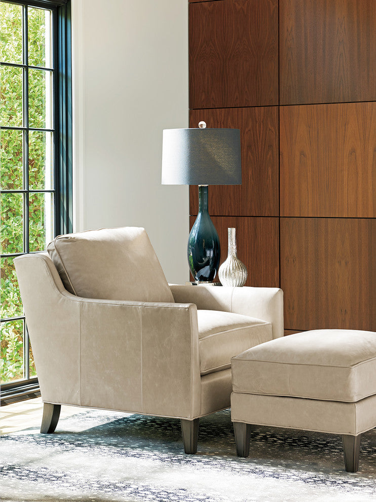 Turin Leather Ottoman