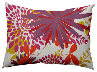 Jumble Floral Decorative Throw Pillow, Muted Purple, 14"x20"