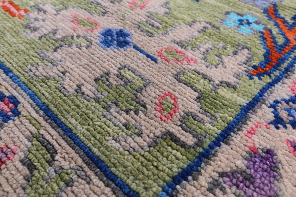 Turkish Oushak Handmade Wool Rug 8' 2" X 10' 4" - Q15851