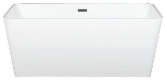 Malibu Bandon Rectangle Soaking Bathtub 59x32x24 Glossy White