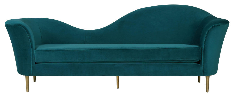 Plato Aqua Velvet Sofa