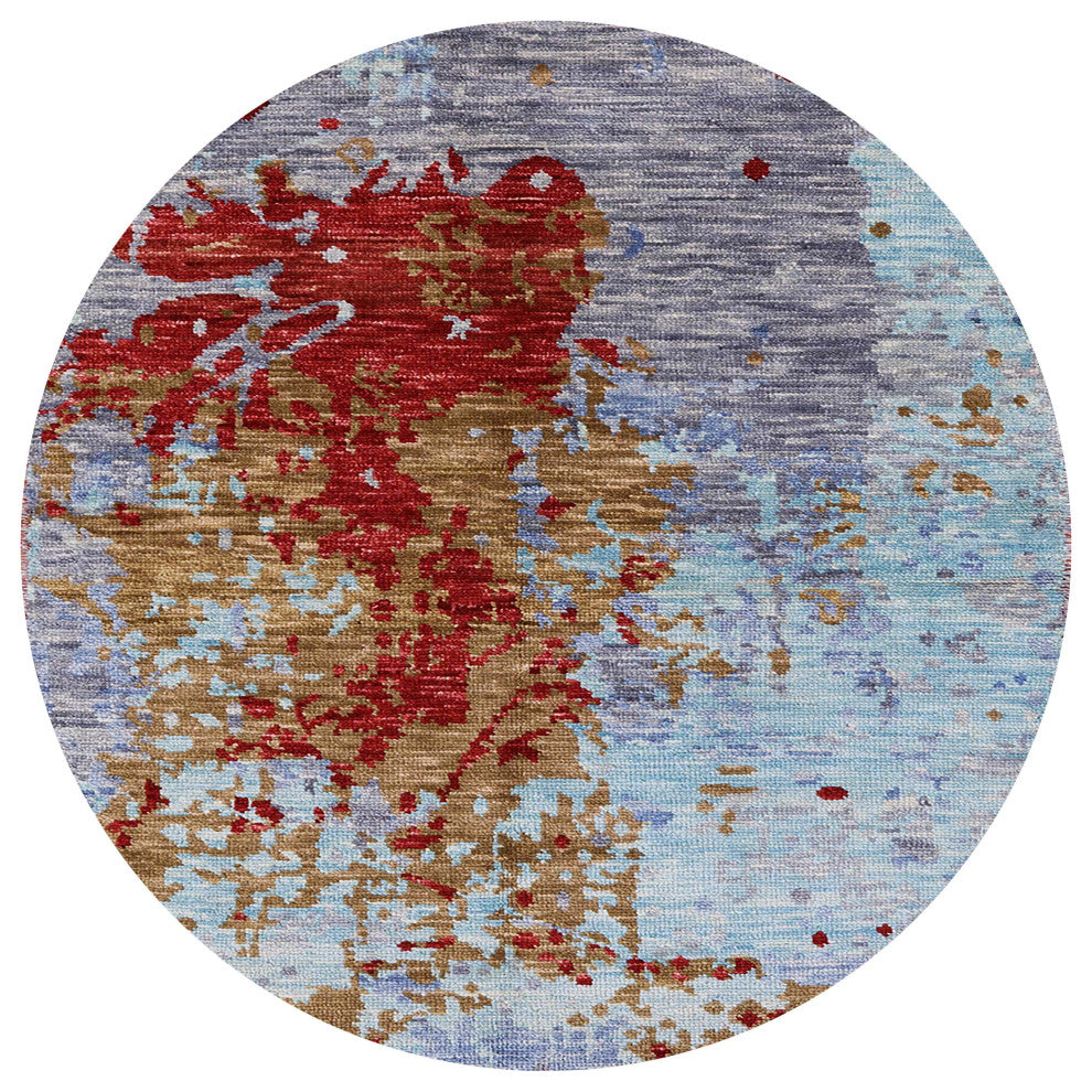 Ahgly Company Indoor Round Mid-Century Modern Area Rugs, 3' Round