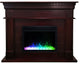 47.8" York Electric Fireplace Mantel Multi-Color Flame Display, Mahogany