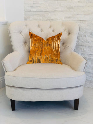 Thames City Lights Luxury Throw Pillow, 22"x22"