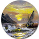 Meet You Soon, Seascape Round Wall Art, 23"