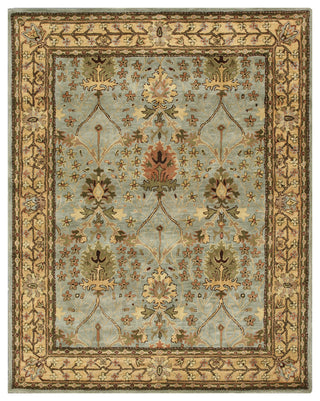 EORC Hand-tufted Wool Blue Traditional Oriental Morris Rug, Rectangular 4'x6'