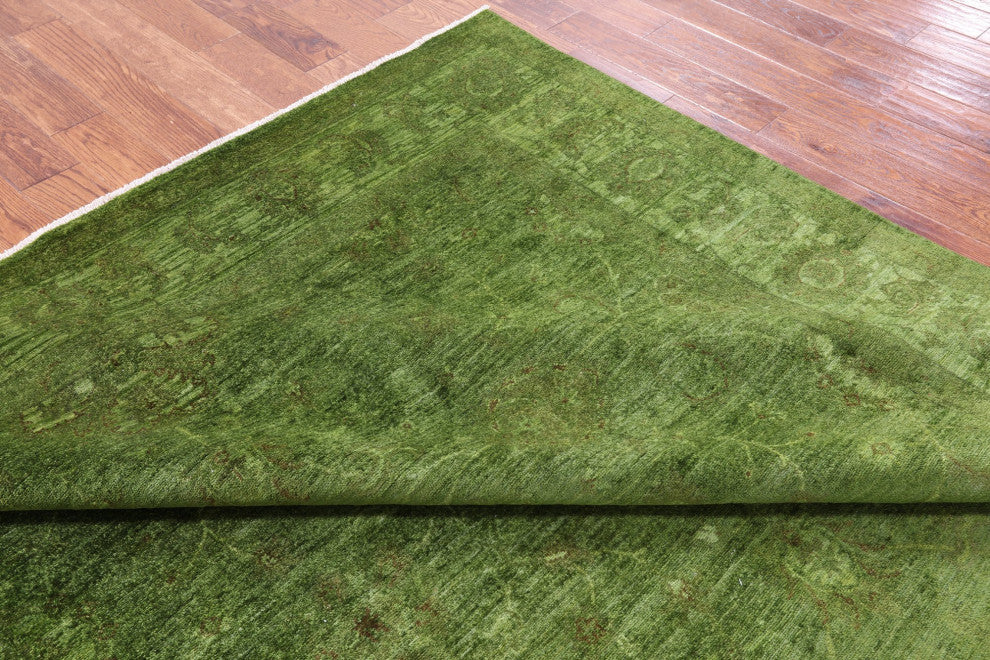 8' 0" X 9' 10" Full Pile Overdyed Handmade Wool Rug - Q12707