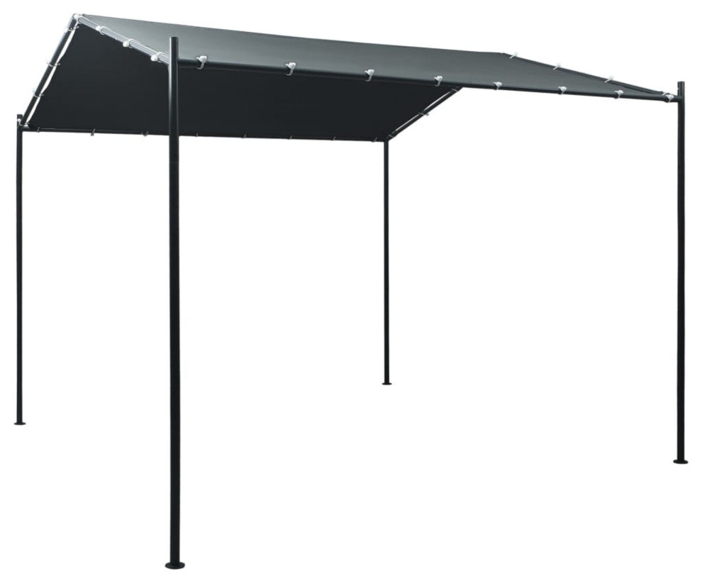 vidaXL Gazebo Pavilion Tent Canopy 9.8ft x9.8ft Steel Anthracite