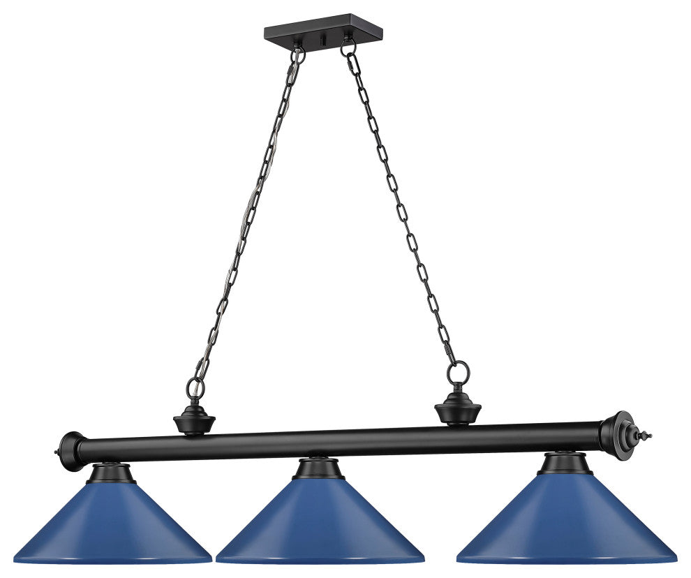 Zlite 2306-3MB-MNB 3-Light Billiard, Navy Blue