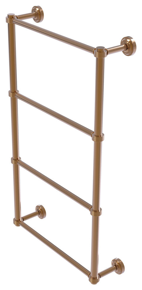 Dottingham 4 Tier 30" Ladder Towel Bar with Groovy Detail, Brushed Bronze