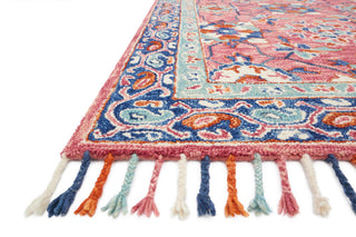 Wool Hooked Zharah Area Rug, Rose/Denim, 7'9"x9'9"