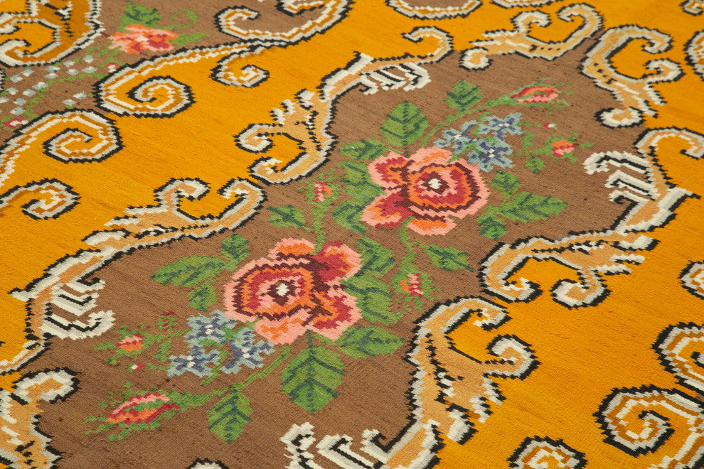 Rug N Carpet - Handmade Moldovian 6' 1'' x 8' 10'' Antique Rose Kilim Rug