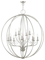 Arabella 12 Light Brushed Nickel Grande Foyer Chandelier