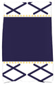 18"x30" Knot Fancy, Geometric Print Kitchen Towel, Navy Blue