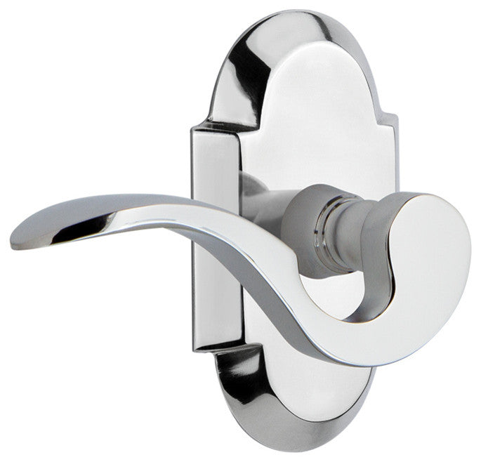 Cottage Plate With Manor Lever, Bright Chrome, Passage, Left-Handed