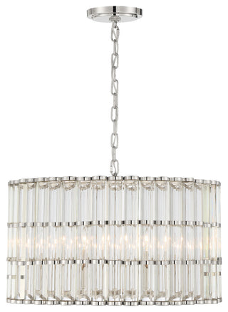 Libby Langdon for Crystorama Elliot 6 Light Polished Nickel Chandelier