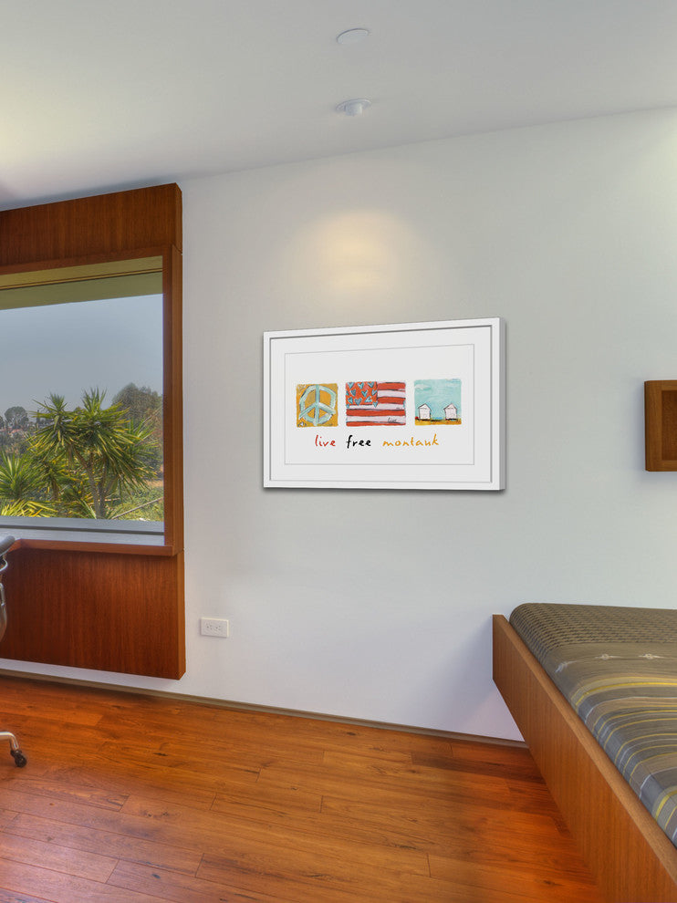 "Live Free Montauk" Painting Print in Frame by Tori Campisi