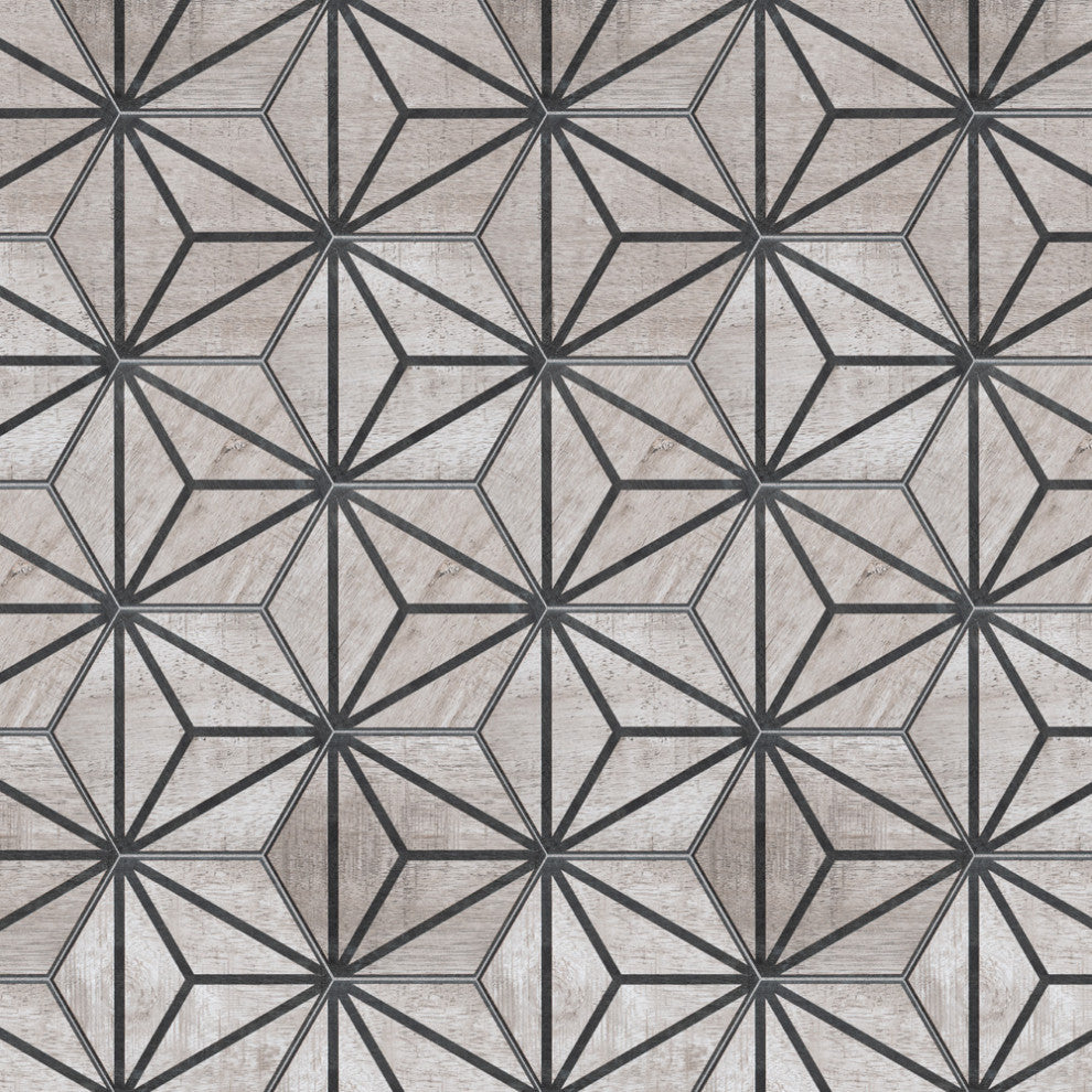 Sawnwood Tribeka Hex Grey Porcelain Floor and Wall Tile