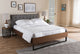 Mitchell Walnut Wood Gray Fabric Dark Bronze Metal King Platform Bed