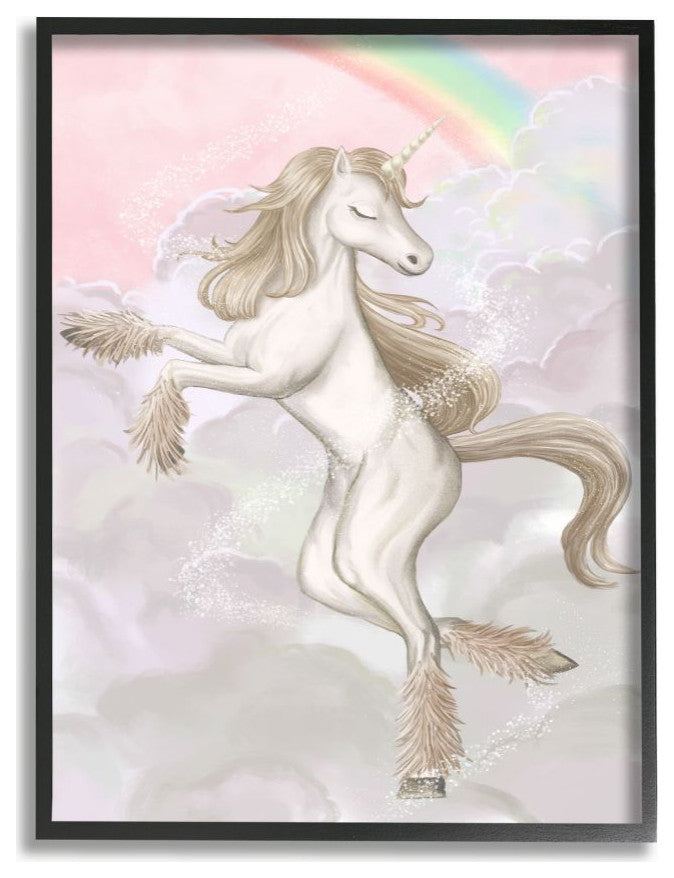 Glam Unicorn Sparkle Rainbow Pink Cloud Girl Design,1pc, each 24 x 30