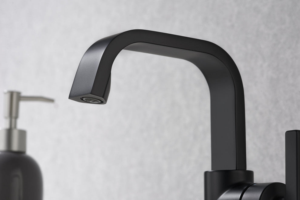 Ultra Faucets UF3840X Single Handle Bathroom Faucet, Matte Black