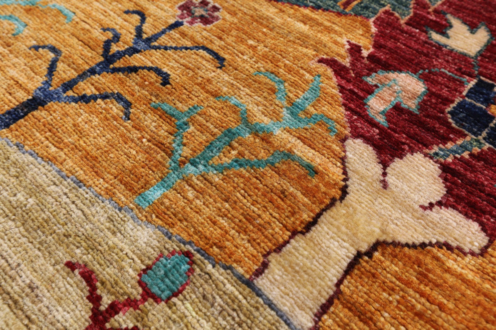 4' 2" X 5' 9" Persian Gabbeh Tribal Hand Knotted Rug - Q12763