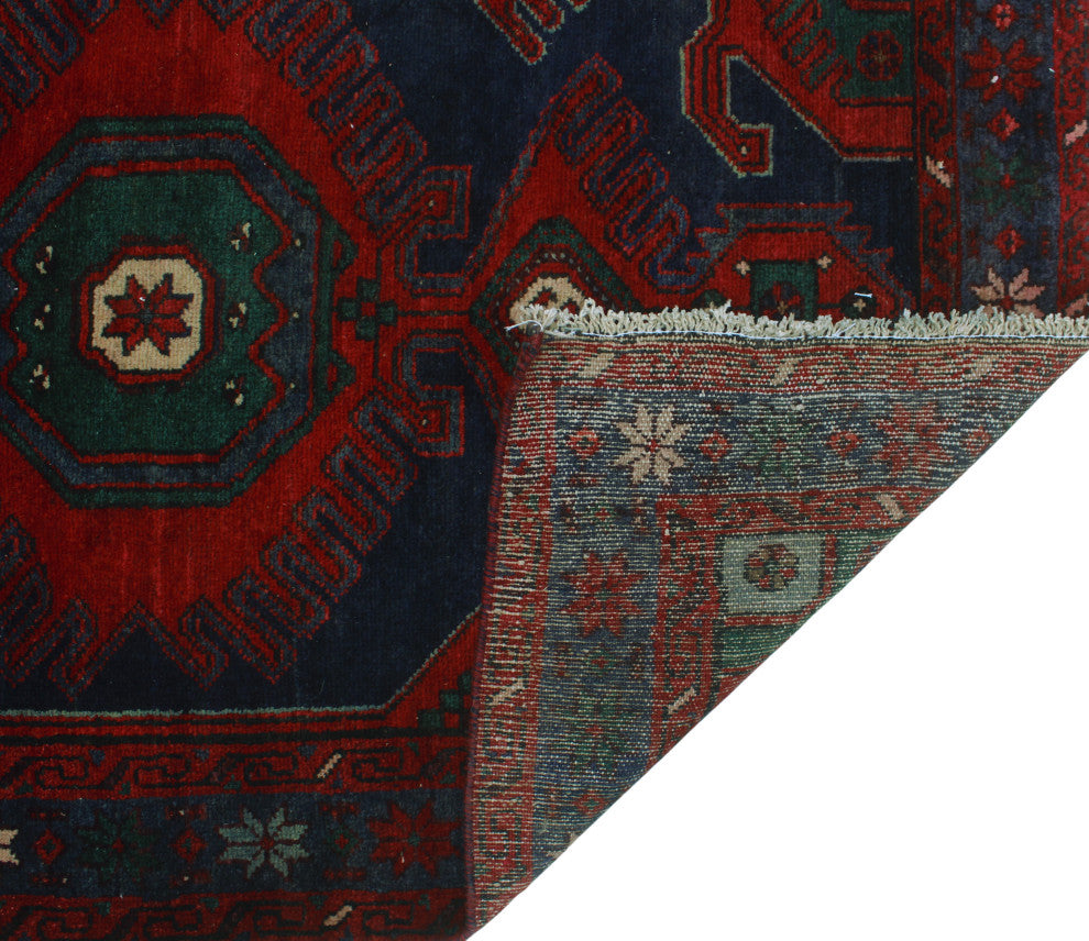 Fine Vintage Distressed Bibigul Navy Runner