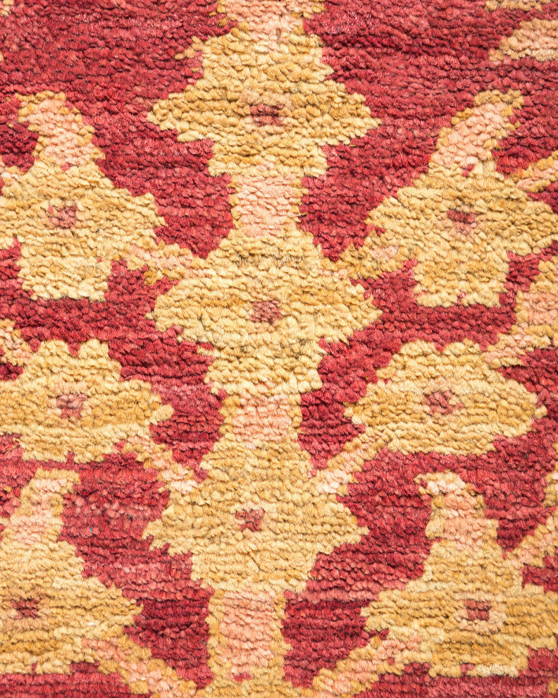 Eclectic, One-of-a-Kind Hand-Knotted Area Rug Orange, 9'2"x12'0"