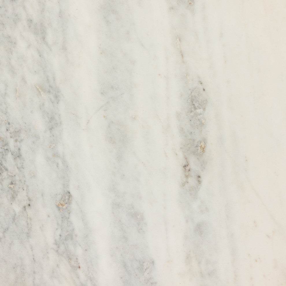 Oranda End Table-Polished White Marble