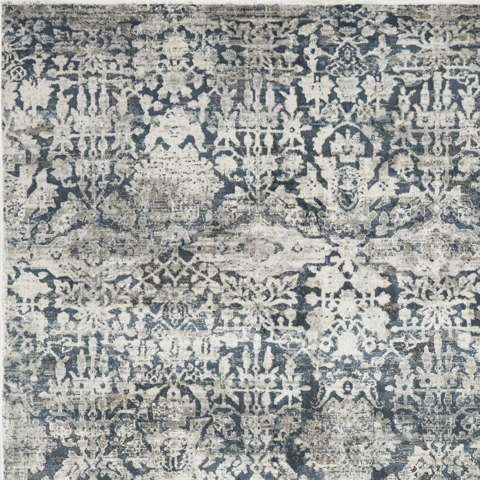 HomeRoots 91" X 91" Teal Polyester or Viscose Rug