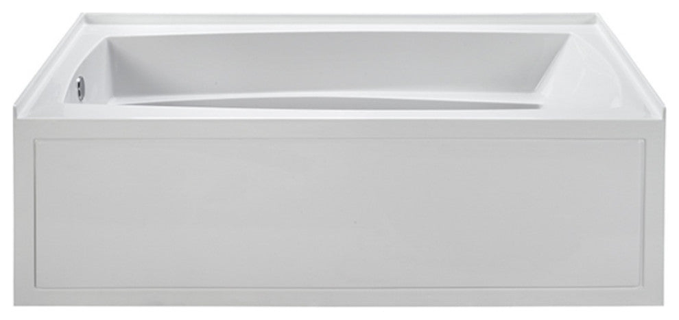 Integral Skirted Left-Hand Drain Whirlpool Bath White 72.25x36.25x21