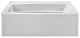 Integral Skirted Left-Hand Drain Whirlpool Bath White 72.25x36.25x21