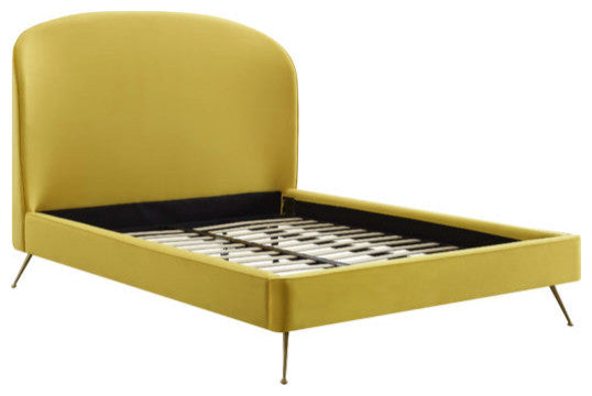 TOV Furniture Vivi Burnt Gold Velvet Bed in King