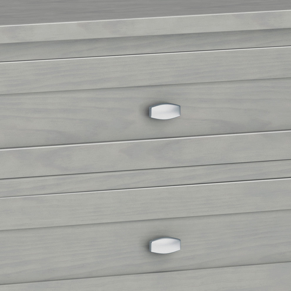 Warm Shaker Solid Wood Bedside Table, Fog Grey