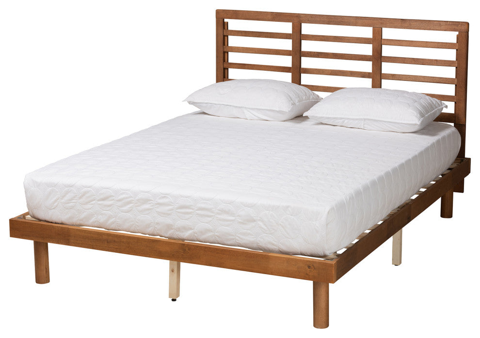 Nico Ash Walnut Platform Bed, King