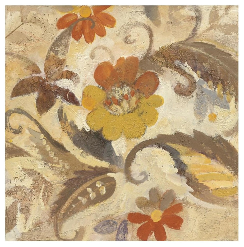 "Fall Paisley II" Digital Paper Print by Albena Hristova, 26"x26"