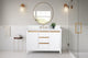 Vanity Art Bathroom Vanity With Sink, White, 48" Single