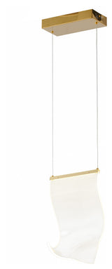 Acrylic Crumbled Sheet Pendant Light With Gold Hardware