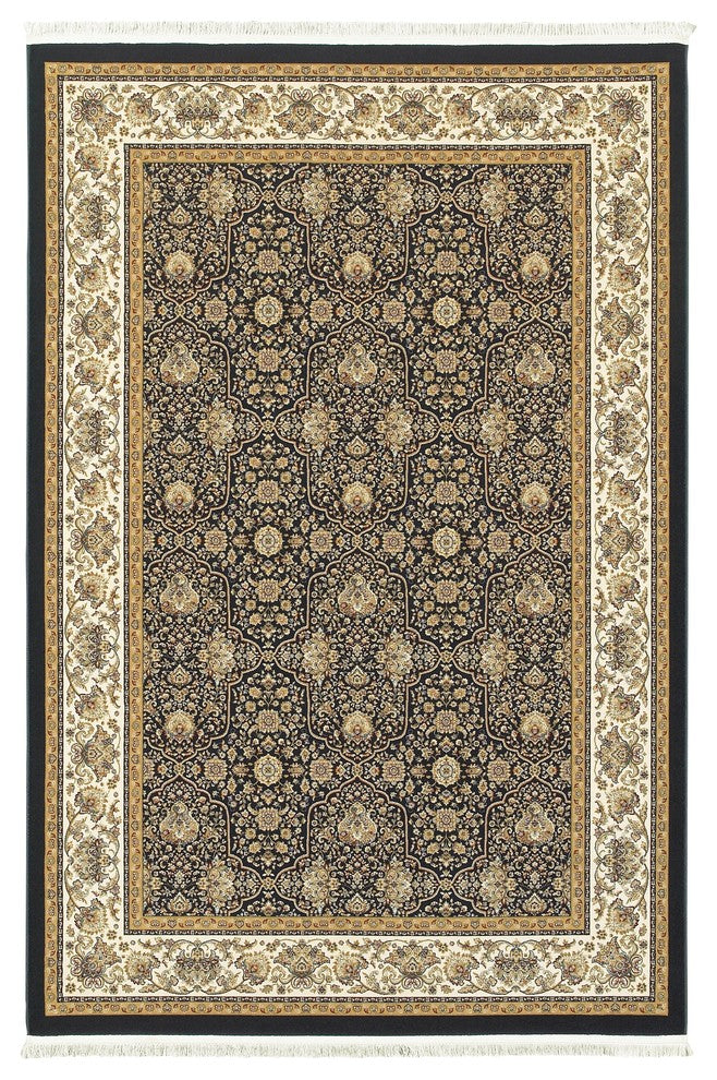 Oriental Weavers Masterpiece Navy/ Ivory Oriental Indoor Area Rug 6'7"X9'6"