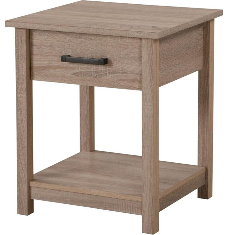 Glory Furniture Salem 1 Drawer Nightstand in Sandle Wood