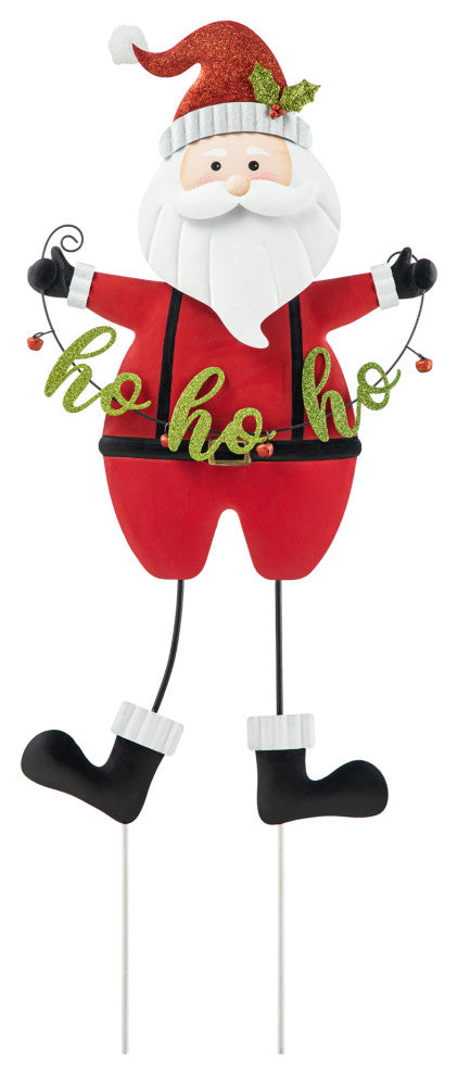 36"H Metal Santa HOHOHO Yard Stake