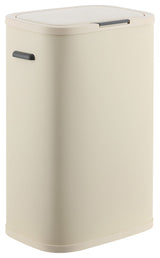 Tammi Kitchen 14.5-Gallon Slim Metal Push Button Trash Can, Brown