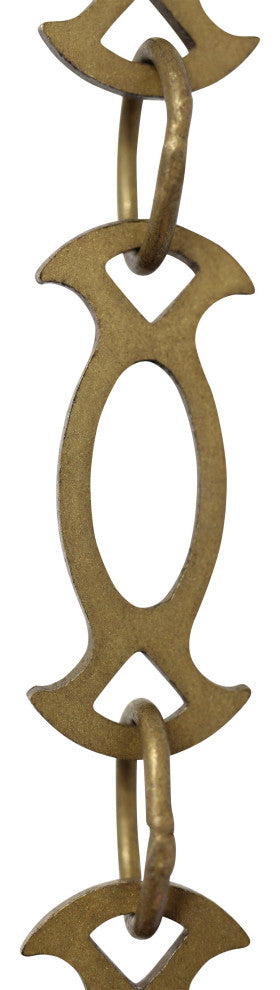 Brass Designer Chandelier Chain, 3', Antique Brass, W40