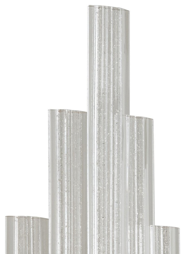 Voil LED Wall Sconce, Modern Silver Leaf, Clear, 27"