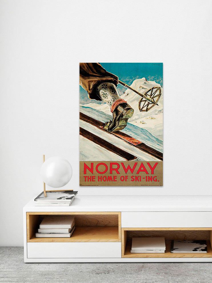 "Norway" Painting Print on Wrapped Canvas, 40"x60"